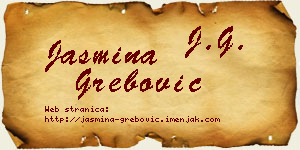 Jasmina Grebović vizit kartica